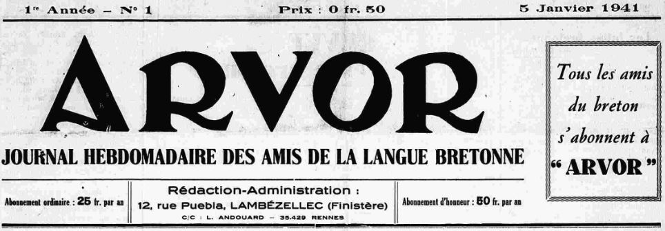 Photo (Finistère. Archives départementales) de : Arvor. Lambézellec, 1941-1944. ISSN 2022-5717.