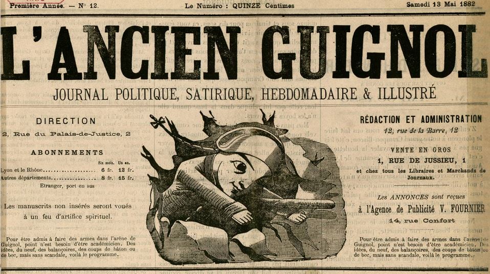 Photo (Bibliothèque municipale (Lyon)) de : L'Ancien Guignol. Lyon, 1882-1885. ISSN 2019-8906.