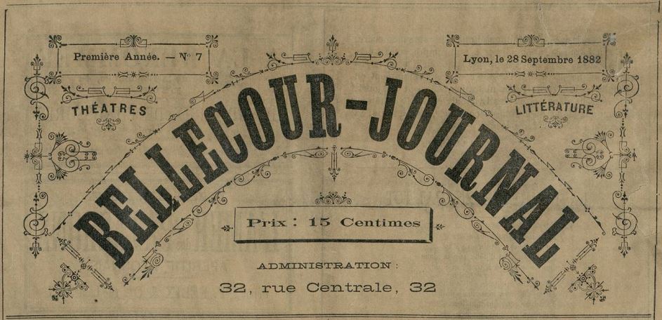 Photo (Bibliothèque municipale (Lyon)) de : Bellecour-journal. Lyon, 1882-1883. ISSN 2021-2860.