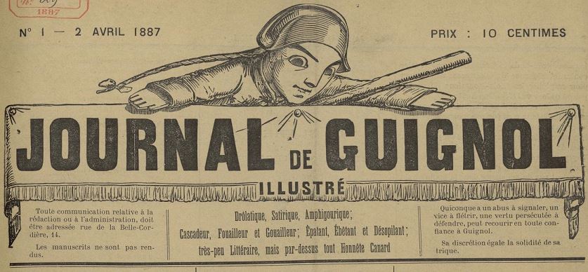 Photo (Bibliothèque municipale (Lyon)) de : Journal de Guignol illustré. Lyon, 1887-1888. ISSN 2130-3789.