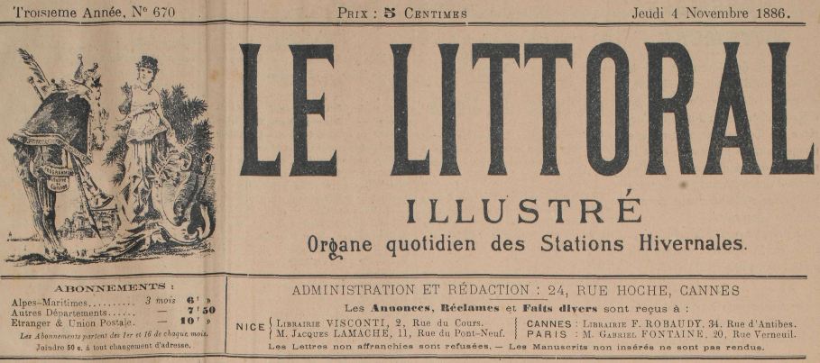 Photo (Cannes (Alpes-Maritimes). Archives municipales) de : Le Littoral illustré. Cannes, 1883-1944. ISSN 2131-4969.