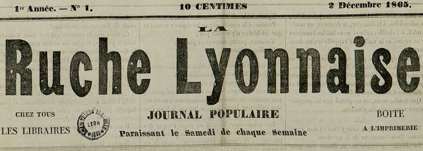 Photo (Bibliothèque municipale (Lyon)) de : La Ruche lyonnaise. Lyon, 1865-[1865 ?]. ISSN 2137-6646.