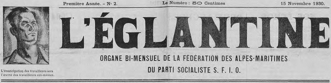 Photo (Alpes-Maritimes. Archives départementales) de : L'Églantine. Nice, 1930-1931. ISSN 2127-1283.