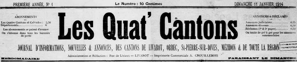 Photo (Calvados. Archives départementales) de : Les Quat'cantons. Livarot, 1914-1944. ISSN 2135-7420.