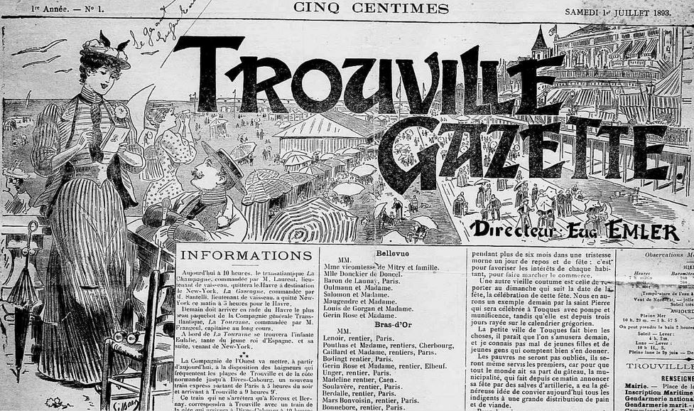 Photo (Calvados. Archives départementales) de : Trouville-gazette. Trouville-sur-Mer, 1893-1914. ISSN 2139-220X.