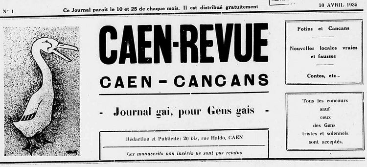 Photo (Calvados. Archives départementales) de : Caen-revue. Caen, 1935. ISSN 1963-9783.