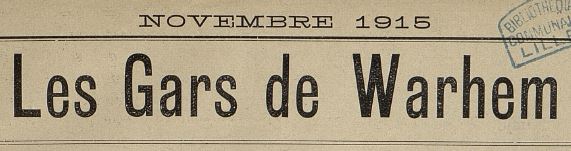 Photo (Médiathèque municipale Jean-Lévy (Lille)) de : Les Gars de Warhem. [Au front] Secteur 143 : M. Vanrenterghem, sergent-major 1er Rég. d'inf. 11e Cie, 1915-1916. ISSN 2490-4902.