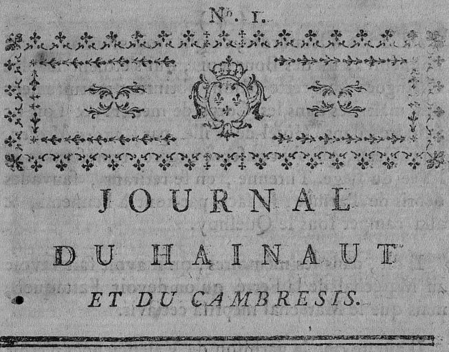 Photo (Bibliothèque municipale (Valenciennes, Nord)) de : Journal du Hainaut et du Cambrésis. Valenciennes, 1788-1789. ISSN 2130-8861.