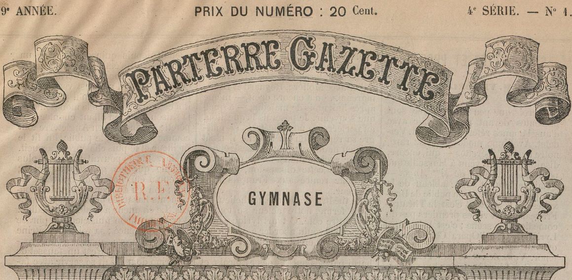 Photo (BnF / Gallica) de : Parterre-gazette. Marseille, 1875-[1876 ?]. ISSN 2133-5966.