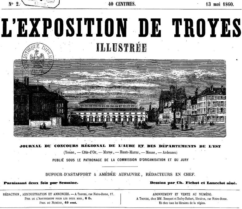Photo (BnF / Gallica) de : L'Exposition de Troyes illustrée. Troyes, 1860. ISSN 2263-4398.