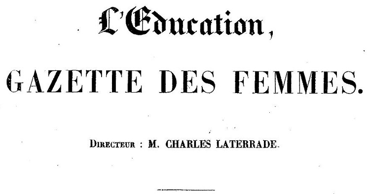 Photo (BnF / Gallica) de : L'Éducation. Bordeaux, 1842. ISSN 2418-3776.