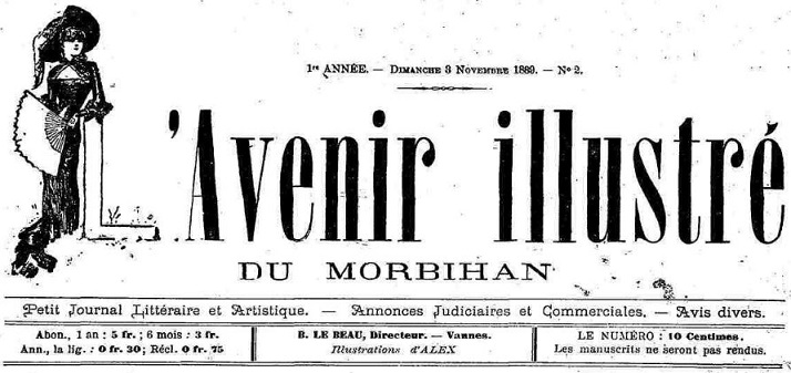 Photo (Morbihan. Archives départementales) de : L'Avenir illustré du Morbihan. Vannes, 1889-[1891 ?]. ISSN 2121-6363.