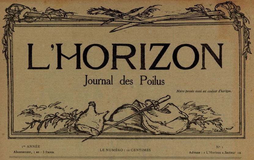 Photo (Bibliothèque de Toulouse) de : L'Horizon. [S.l.], 1917-1919. ISSN 2129-2094.
