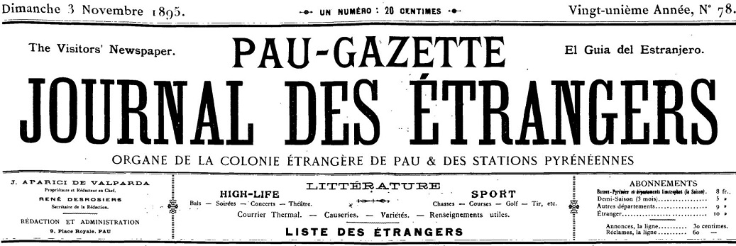 Photo (Communauté d'agglomération (Pau)) de : Pau-gazette. Pau, 1895-1915. ISSN 2017-8921.