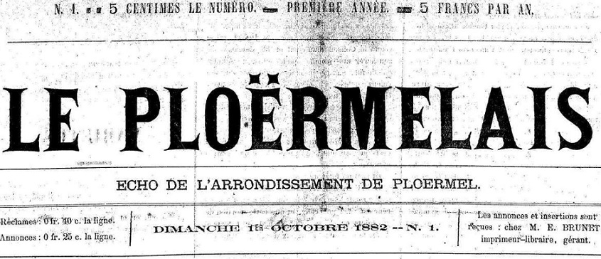 Photo (Morbihan. Archives départementales) de : Le Ploërmelais. Ploërmel, 1882-1944. ISSN 2135-0353.