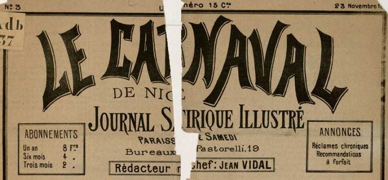 Photo (Bibliothèque municipale (Marseille)) de : Le Carnaval de Nice. Nice, 1878. ISSN 2493-4836.