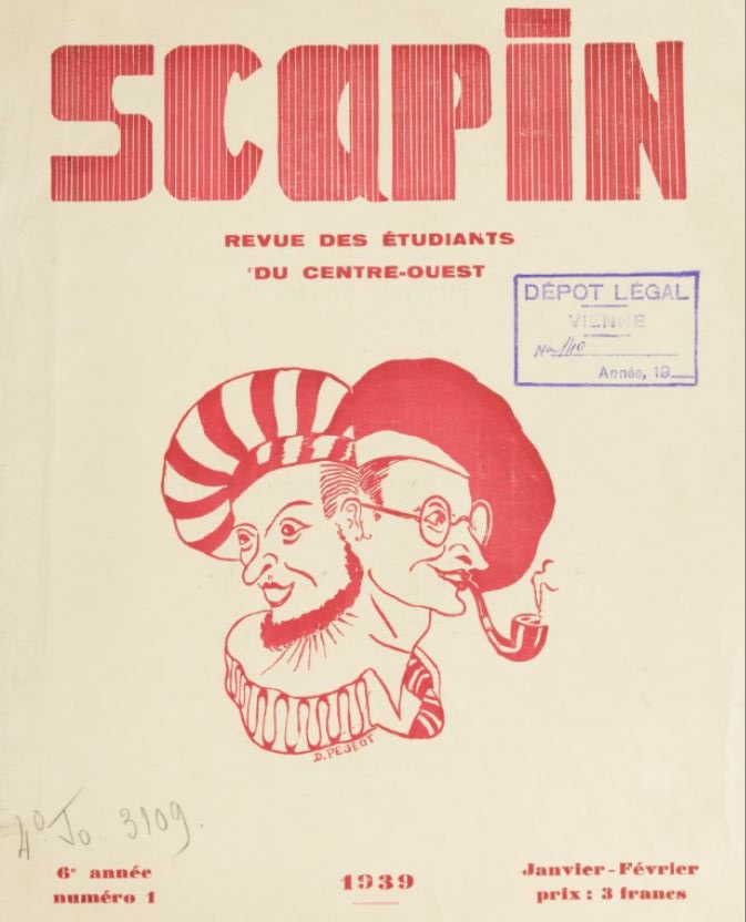 Photo (BnF / Gallica) de : Scapin. Poitiers : Association générale des étudiants, 1933-[1947 ?]. ISSN 2018-2929.