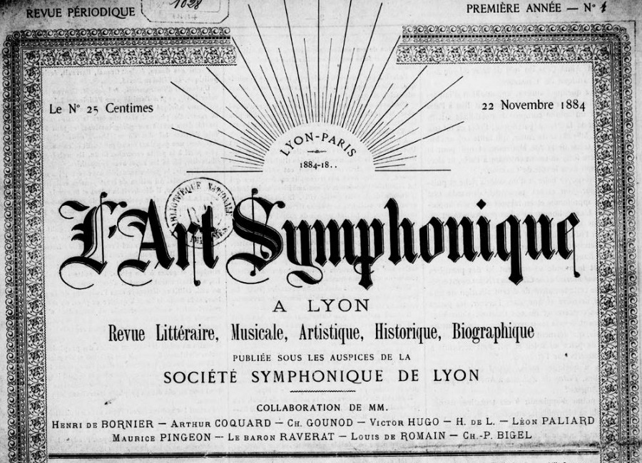 Photo (BnF / Gallica) de : L'Art symphonique à Lyon. Lyon, 1884-[1884 ?]. ISSN 2121-011X.