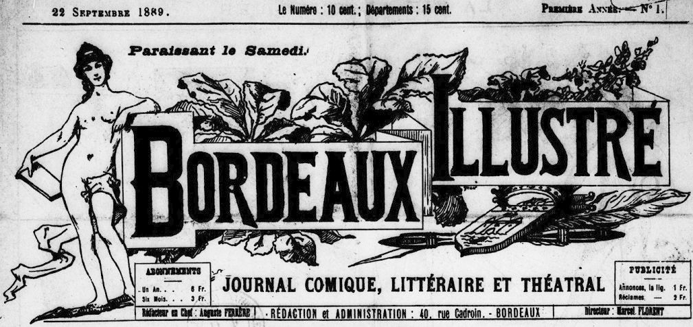 Photo (BnF / Gallica) de : Bordeaux illustré. Bordeaux, 1889. ISSN 2122-1294.