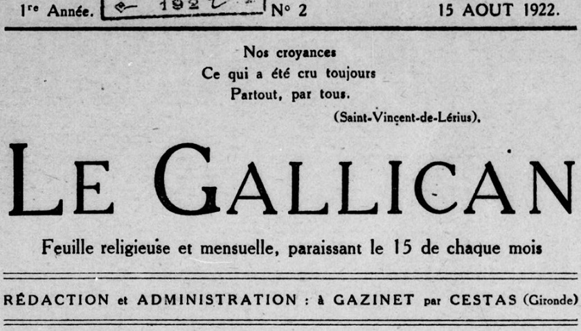 Photo (BnF / Gallica) de : Le Gallican. Gazinet (Cestas), 1922-1950. ISSN 1143-6883.