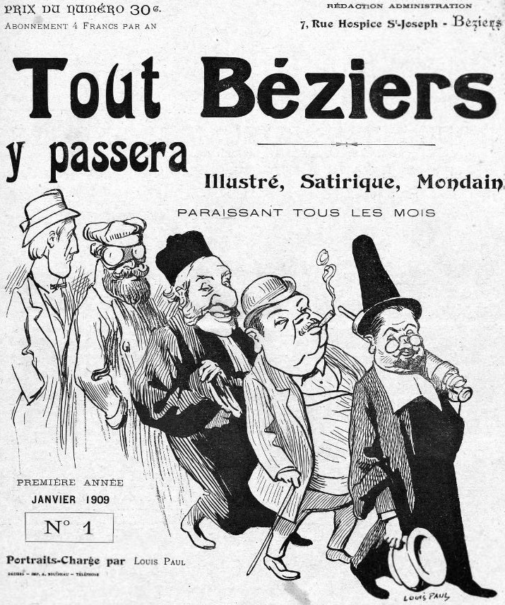 Photo (Occitanie) de : Tout Béziers y passera. Béziers, 1909-[1916 ?]. ISSN 1964-2458.
