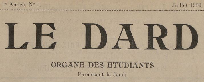 Photo (Montpellier. Bibliothèques municipales) de : Le Dard. Montpellier, 1909-[1909 ?]. ISSN 2023-7596.