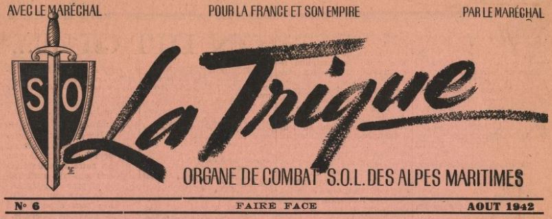 Photo (BnF / Gallica) de : La Trique. Nice, 1942. ISSN 2139-1904.