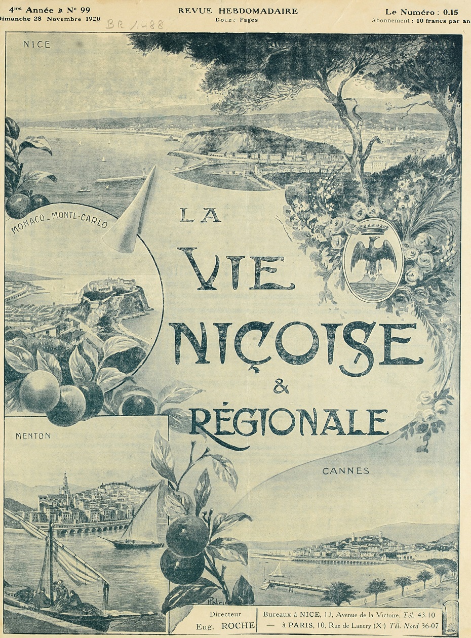 Photo (Bibliothèque municipale (Grasse, Alpes-Maritimes)) de : La Vie niçoise & régionale. Nice : Librairie nouvelle de la Paix, [1917 ?-1936 ?]. ISSN 1160-5138.