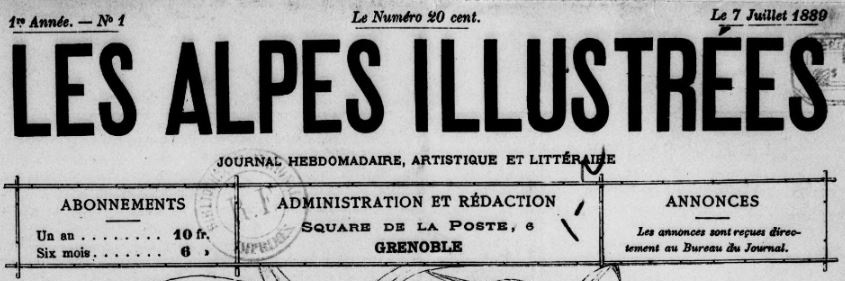 Photo (BnF / Gallica) de : Les Alpes illustrées. Grenoble, 1889-1890. ISSN 2646-361X.