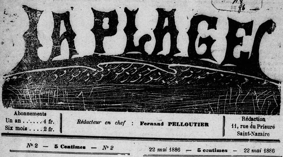 Photo (BnF / Gallica) de : La Plage. Saint-Nazaire, 1886. ISSN 2134-9959.