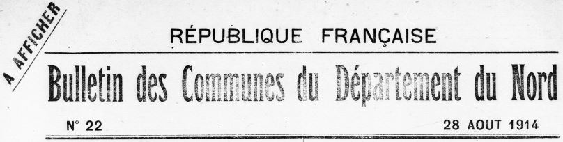 Photo (BnF / Gallica) de : Bulletin des communes du département du Nord. Lille, 1914. ISSN 2122-7632.