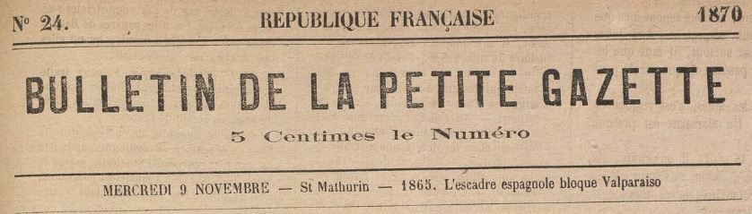 Photo (Occitanie) de : Bulletin de La Petite gazette. Bagnères : Joseph Cazenave, [1870 ?]. ISSN 2427-4399.