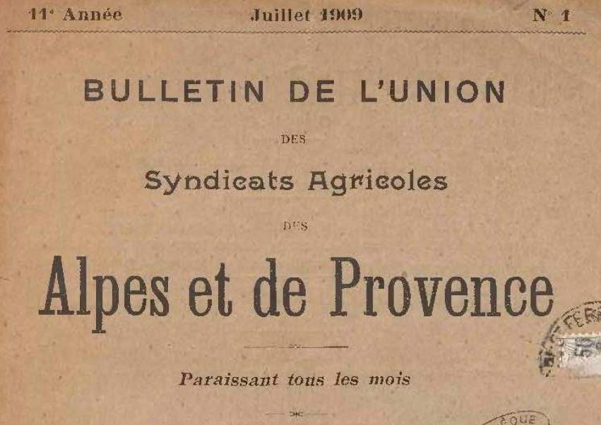 Photo (Aix-Marseille université) de : Bulletin de l'Union des Alpes et de Provence. Marseille : Union des Alpes et de Provence, 1909-1921. ISSN 1153-9364.