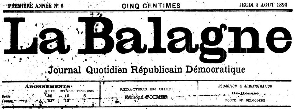 Photo (Archives de la Collectivité de Corse – Pumonti) de : La Balagne. Ile-Rousse, 1893. ISSN 2121-7769.