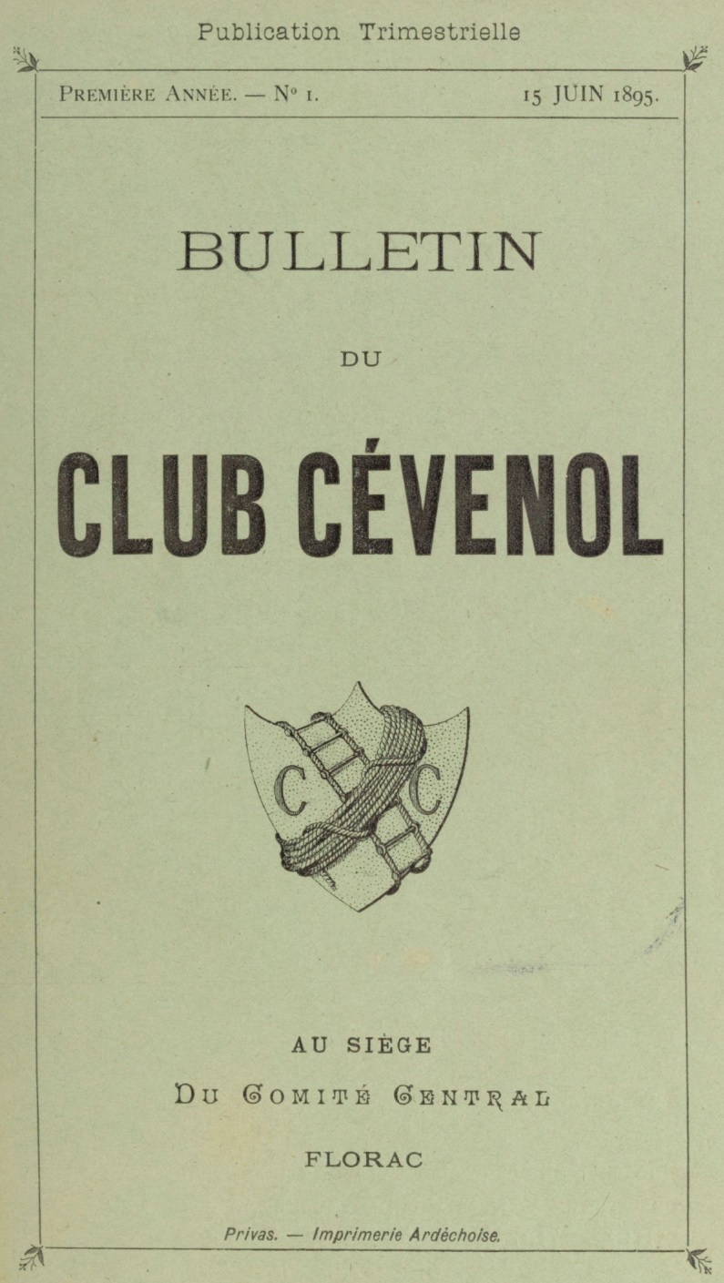 Photo (BnF / Gallica) de : Bulletin du Club cévenol. Florac, 1895-1904. ISSN 1146-8637.