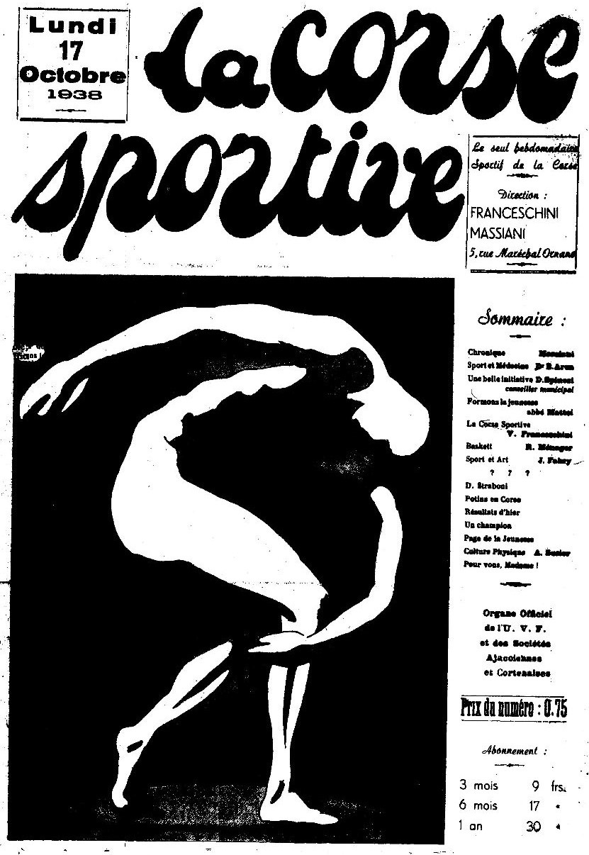 Photo (Archives de la Collectivité de Corse – Pumonti) de : La Corse sportive. Ajaccio, 1938-[1942 ?]. ISSN 2124-5320.