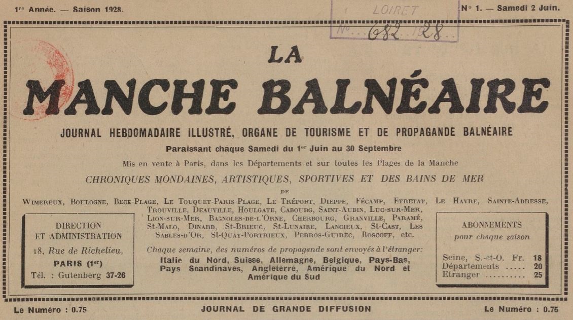 Photo (BnF / Gallica) de : La Manche balnéaire. Paris, 1928-1933. ISSN 2131-7976.