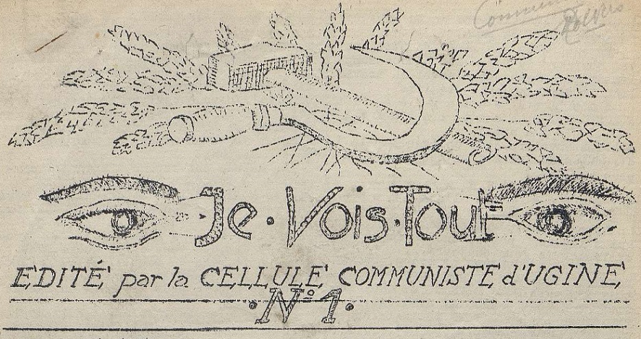 Photo (Archives nationales, F/7/13093, dossier n° 1) de : Je vois tout. [Ugine], 1926-[1926 ?]. ISSN 2741-9363.