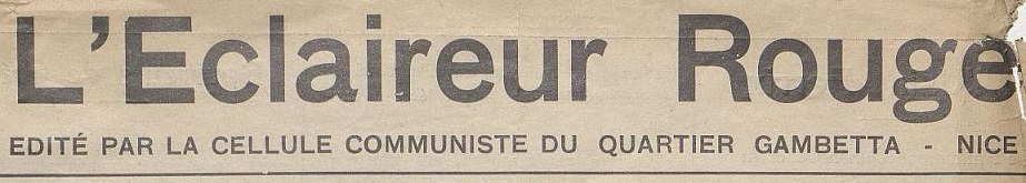 Photo (Archives nationales, F/7/13132, dossier n° 5) de : L'Éclaireur rouge. Nice, 1934. ISSN 2741-9436.
