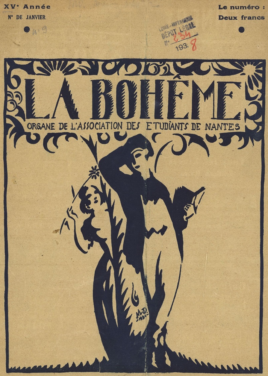 Photo (BnF / Gallica) de : La Bohême. Nantes, 1924-[1939?]. ISSN 2122-0425.