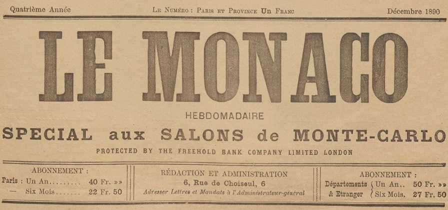 Photo (Augustin Hamon Papers, International Institute of Social History (Amsterdam)) de : Le Monaco. Paris, 1887-[1903 ?]. ISSN 2132-3585.