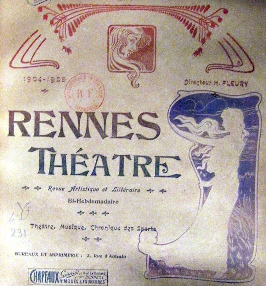 Photo (BnF / Gallica) de : Rennes-théâtre. Rennes, 1904-[1978 ?]. ISSN 2136-1274.