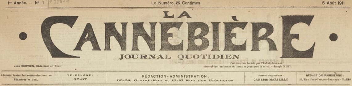 Photo (BnF / Gallica) de : La Cannebière. Marseille, Paris, 1911. ISSN 2123-3705.