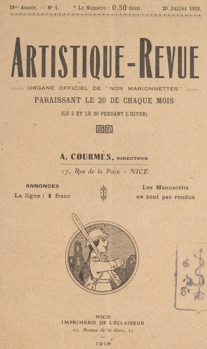 Photo (BnF / Gallica) de : Artistique-revue. Nice, 1901-1921. ISSN 0983-3064.