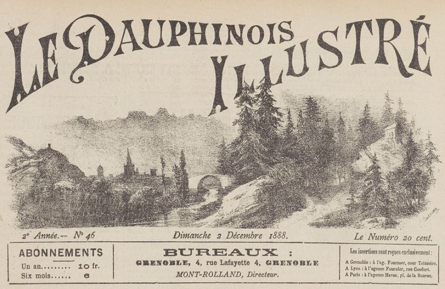 Photo (BnF / Gallica) de : Le Dauphinois illustré. Grenoble, 1888. ISSN 2678-8799.