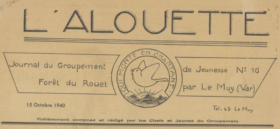 Photo (BnF / Gallica) de : L'Alouette. Le Muy, 1940-[1942 ?]. ISSN 2120-6074.