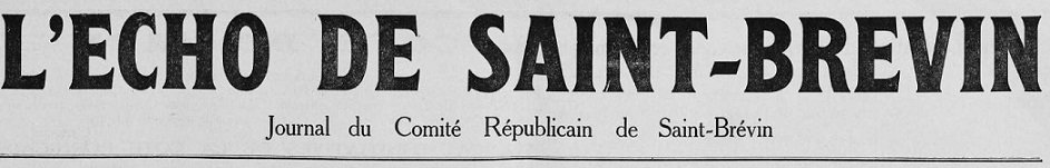 Photo (Loire-Atlantique. Archives départementales) de : L'Écho de Saint-Brévin. Pornic, 1932-1935. ISSN 2126-421X.