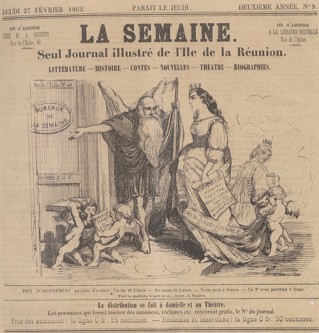 Photo (BnF / Gallica) de : La Semaine. Saint-Denis, 1861-[1862 ?]. ISSN 2429-2354.