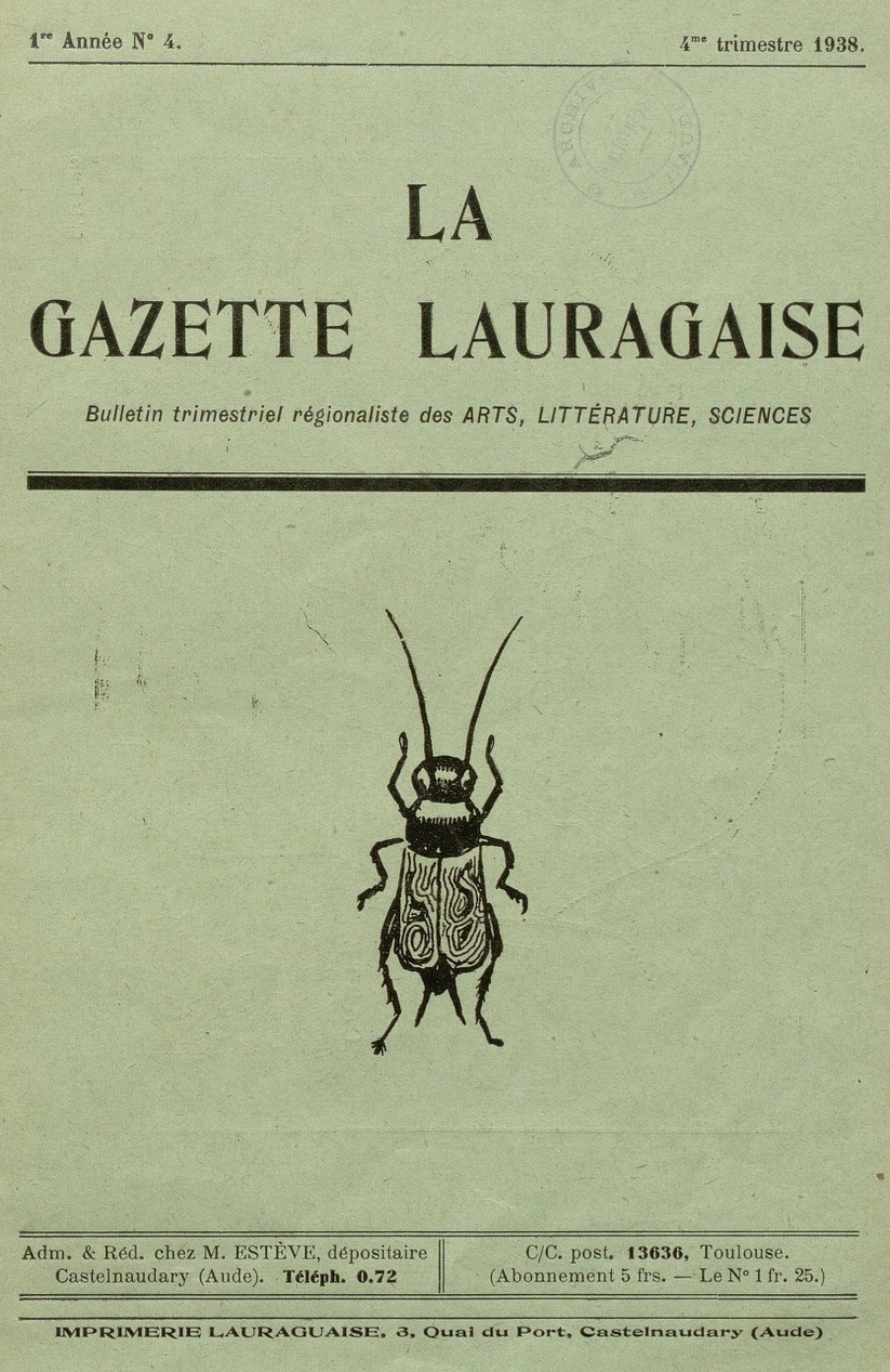 Photo (BnF / Gallica) de : La Gazette lauragaise. Castelnaudary, 1938-1944. ISSN 2128-7813.