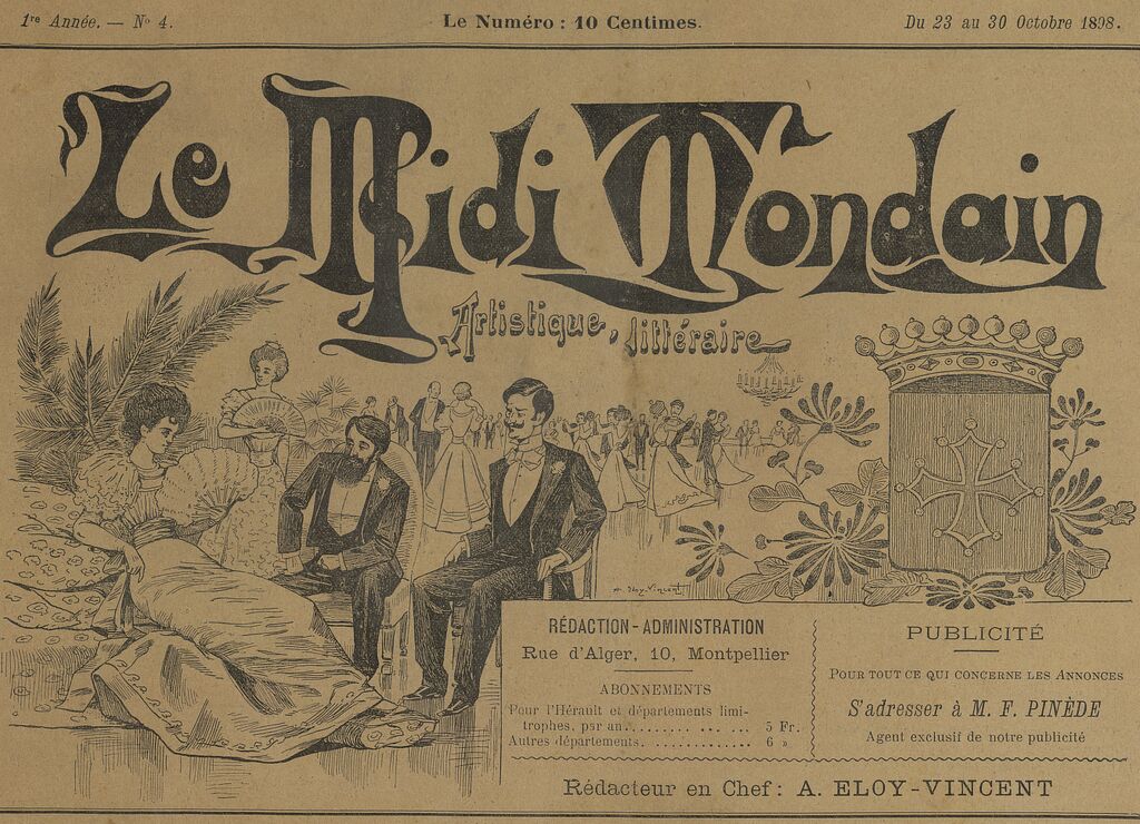 Photo (BnF / Gallica) de : Le Midi mondain. Montpellier, 1898-1903. ISSN 2017-5620.